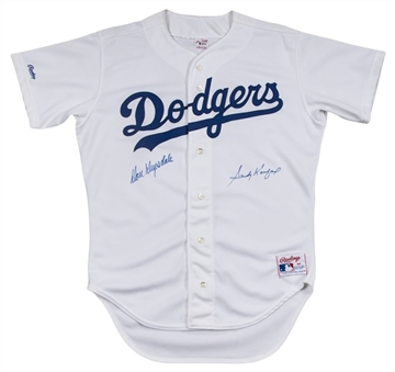 Sandy Koufax & Don Drysdale Dual Signed Brooklyn/Los Angeles Dodgers Jersey (Beckett)